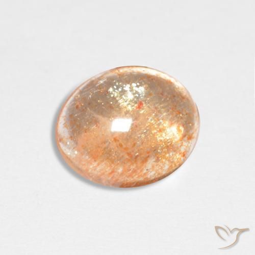 Pierre de soleil Orange clair naturelle ovale, 1.82 ct, Translucide