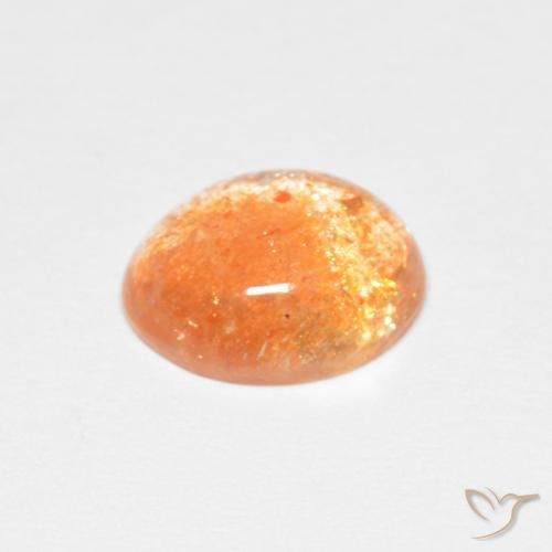 Pierre de soleil Orange clair naturelle ovale, 1.82 ct, Translucide