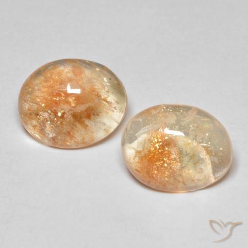 Shop natural 3.67ct Orange cantaloup Pierre de soleil gems, ovale, from Inde at GemSelect. In stock, global shipping!