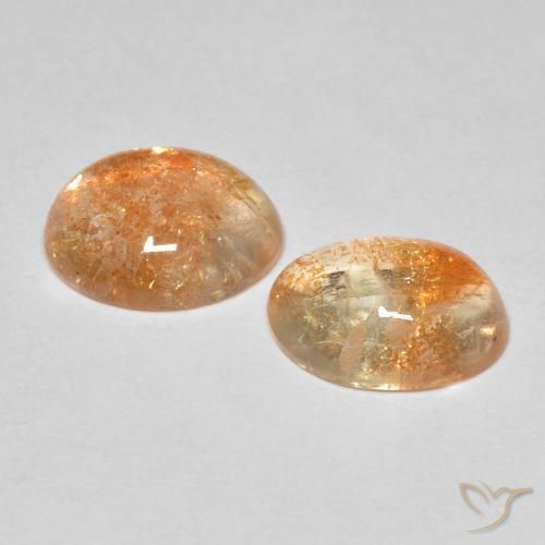Shop natural 3.67ct Orange cantaloup Pierre de soleil gems, ovale, from Inde at GemSelect. In stock, global shipping!