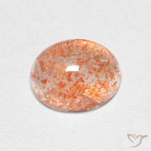 1.51ct Naturel Orange moyen Pierre de soleil, ovale, Translucide