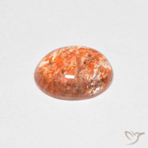 Pierre de soleil Orange clair naturelle ovale, 1.19 ct, Translucide