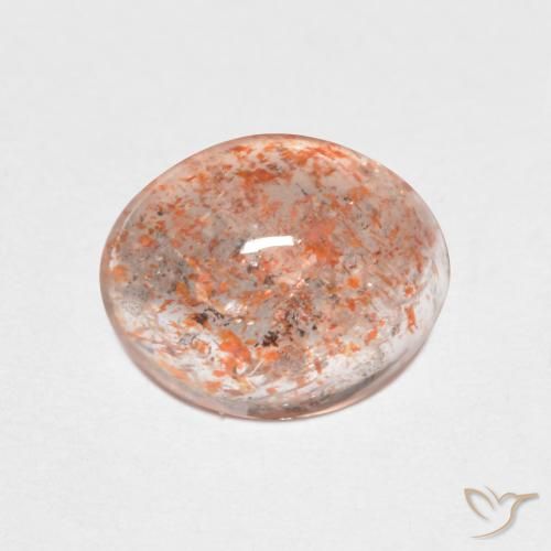 1.91ct Naturel Orange clair Pierre de soleil, ovale, Translucide