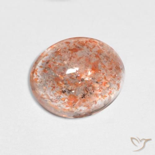 Pierre de soleil Orange clair naturelle ovale, 1.91 ct, Translucide