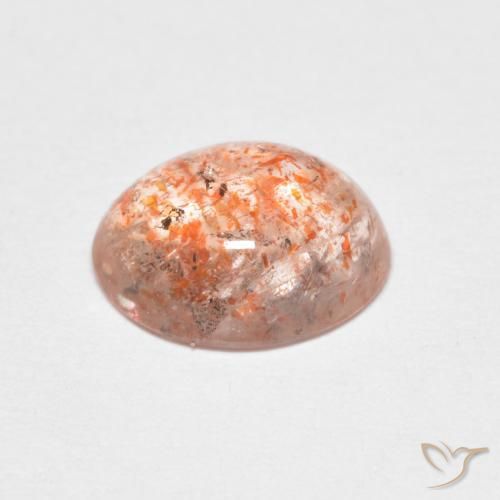 Pierre de soleil Orange clair naturelle ovale, 1.91 ct, Translucide