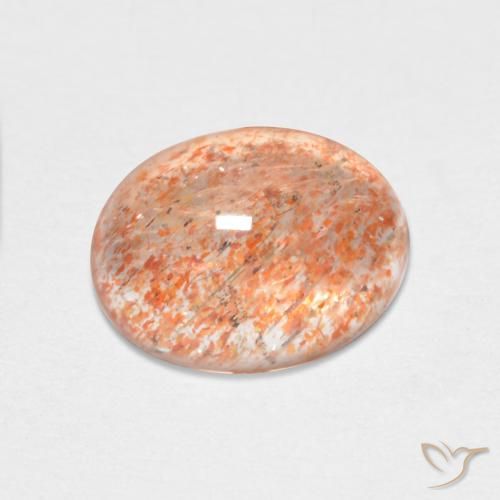 1.68ct Naturel Orange gingembre Pierre de soleil, ovale, Translucide