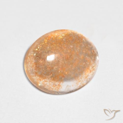 Pierre de soleil Medium Light-Orange naturelle ovale, 2.01 ct, Translucide