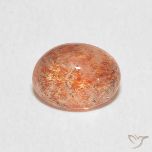 1.25ct Naturel Orange gingembre Pierre de soleil, ovale, Translucide