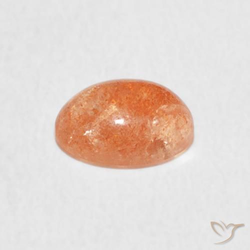 Pierre de soleil Medium Light-Orange naturelle ovale, 1.08 ct, Translucide