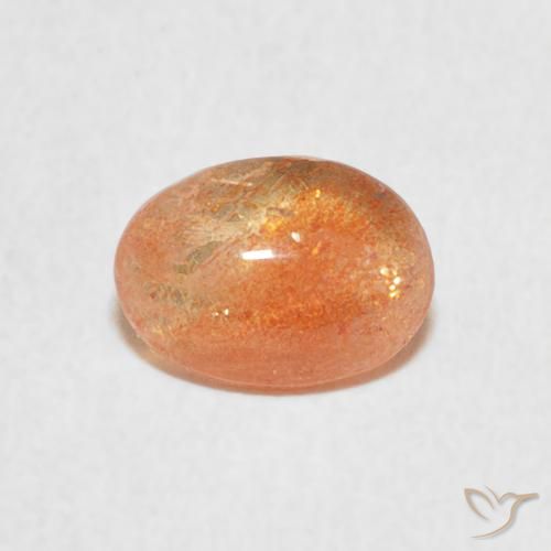 0.94ct Naturel Medium Light-Orange Pierre de soleil, ovale, Translucide