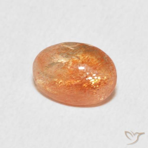 Pierre de soleil Medium Light-Orange naturelle ovale, 0.94 ct, Translucide