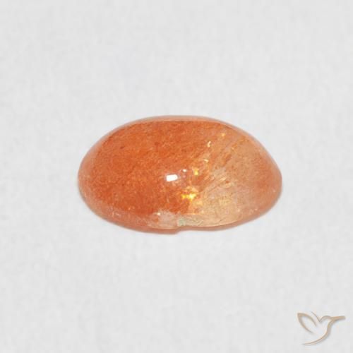 Pierre de soleil Medium Light-Orange naturelle ovale, 0.94 ct, Translucide