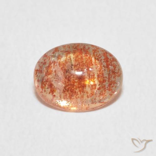0.74ct Naturel Orange moyen Pierre de soleil, ovale, Translucide