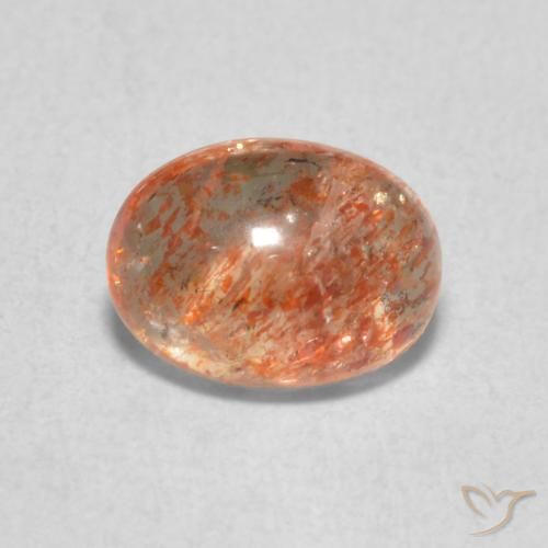 1.17ct Naturel Orange gingembre Pierre de soleil, ovale, Translucide