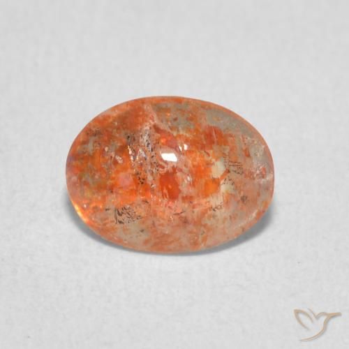 0.86ct Naturel Orange pamplemousse Pierre de soleil, ovale, Translucide