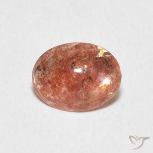 0.99ct Naturel Orange moyen Pierre de soleil, ovale, Translucide