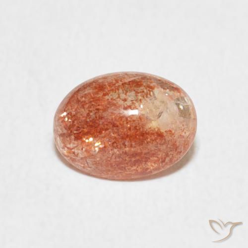 1.04ct Naturel Orange moyen Pierre de soleil, ovale, Translucide