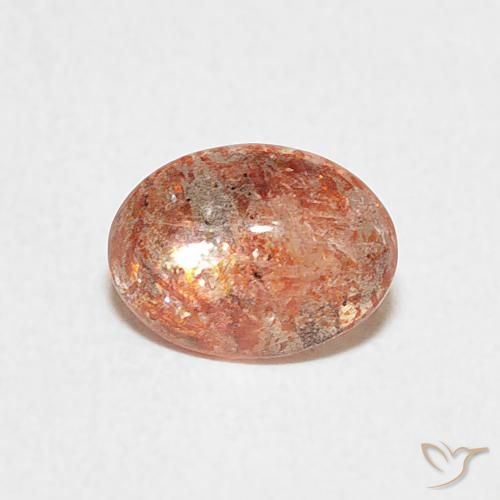 0.91ct Naturel Orange pamplemousse Pierre de soleil, ovale, Translucide