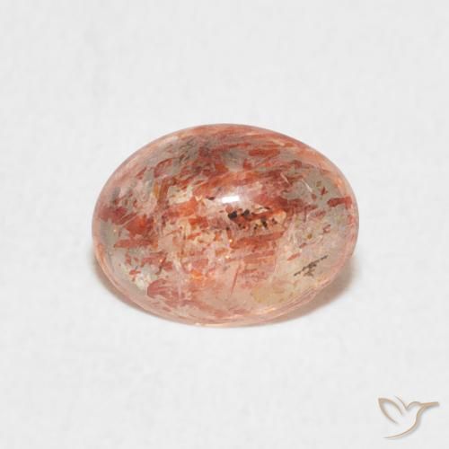 0.99ct Naturel Orange chaud Pierre de soleil, ovale, Translucide