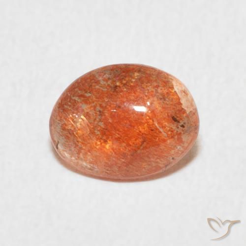 0.91ct Naturel Orange vif Pierre de soleil, ovale, Translucide
