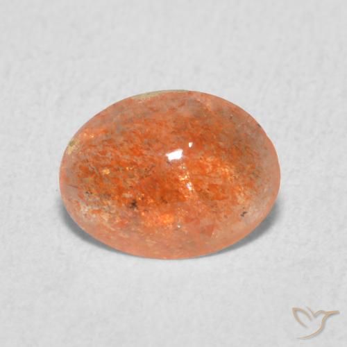 0.87ct Naturel Orange igname Pierre de soleil, ovale, Translucide