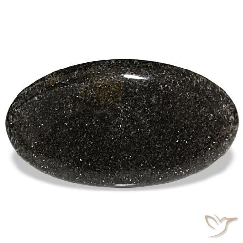 Pierre de soleil noir de 55,67 ct, ovale, translucide
