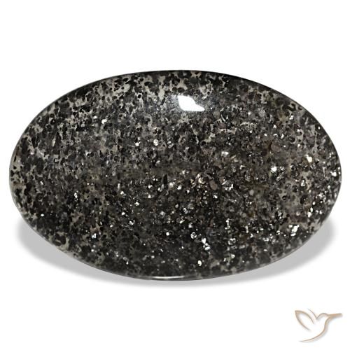Pierre de soleil noir de 25,54 ct, ovale, translucide
