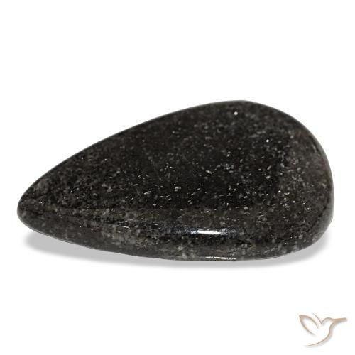 Pierre de soleil noir naturelle en forme de poire, 23,50 ct, translucide