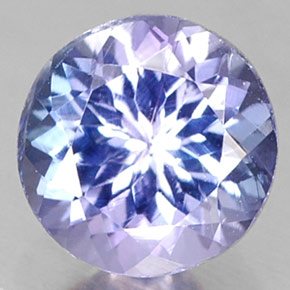 Tanzanite bleue naturelle coupe roude, 0,75 ct, VS