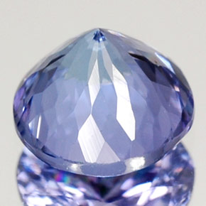Tanzanite bleu naturelle coupe roude, 0,98 ct, VVS-VS