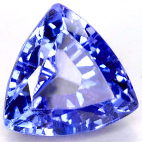 Tanzanite bleue naturelle trillion, 1,31 ct, VVS-VS