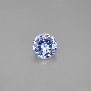 Tanzanite bleu violet naturelle coupe roude, 0,82 ct, VS