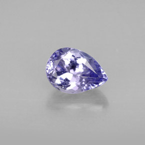 Tanzanite violet naturelle en forme de poire, 1,24 ct, VS