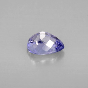Tanzanite violet naturelle en forme de poire, 1,24 ct, VS
