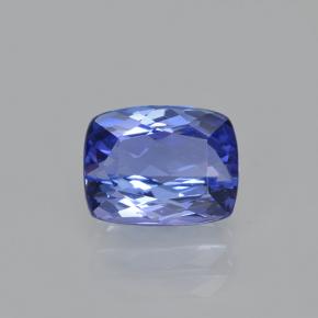 Tanzanite bleue naturelle coupe coussin, 1,63 ct, VS