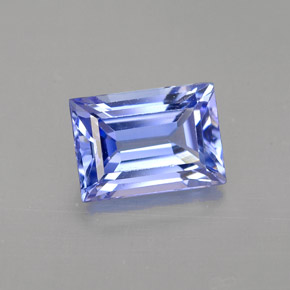 Tanzanite bleue naturelle baguette, 1,61 ct, VS
