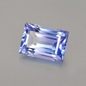 Tanzanite bleue naturelle baguette, 1,61 ct, VS