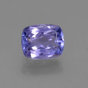 Tanzanite bleue naturelle coupe coussin, 1,37 ct, VVS
