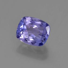 Tanzanite bleue naturelle coupe coussin, 1,37 ct, VVS