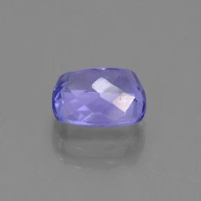 Tanzanite bleue naturelle coupe coussin, 1,37 ct, VVS