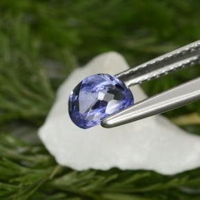 Tanzanite bleue naturelle coupe coussin, 1,13 ct, VVS