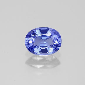 Tanzanite violet naturelle coupe ovale, 0,77 ct, VVS