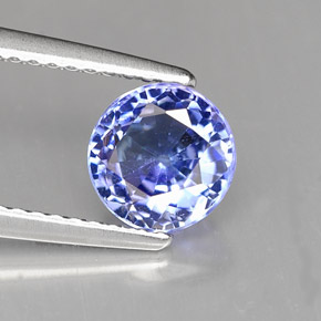 Tanzanite bleue naturelle coupe roude, 1,50 ct, VVS-VS