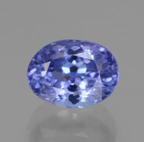 Tanzanite bleue naturelle coupe ovale, 1,55 ct, VS