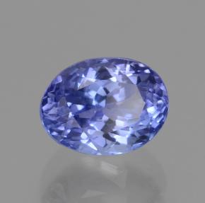 Tanzanite bleue naturelle coupe ovale, 1,55 ct, VS