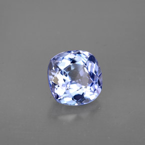 Tanzanite bleue naturelle coupe coussin, 1,48 ct, VS