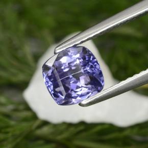 Tanzanite bleue naturelle coupe coussin, 1,46 ct, VVS-VS