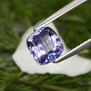 Tanzanite bleue naturelle coupe coussin, 1,46 ct, VVS-VS