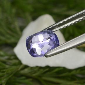 Tanzanite bleue naturelle coupe coussin, 1,46 ct, VVS-VS