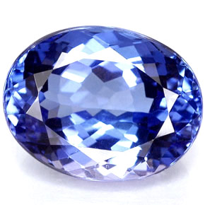 Tanzanite bleue naturelle coupe ovale, 5,08 ct, IF